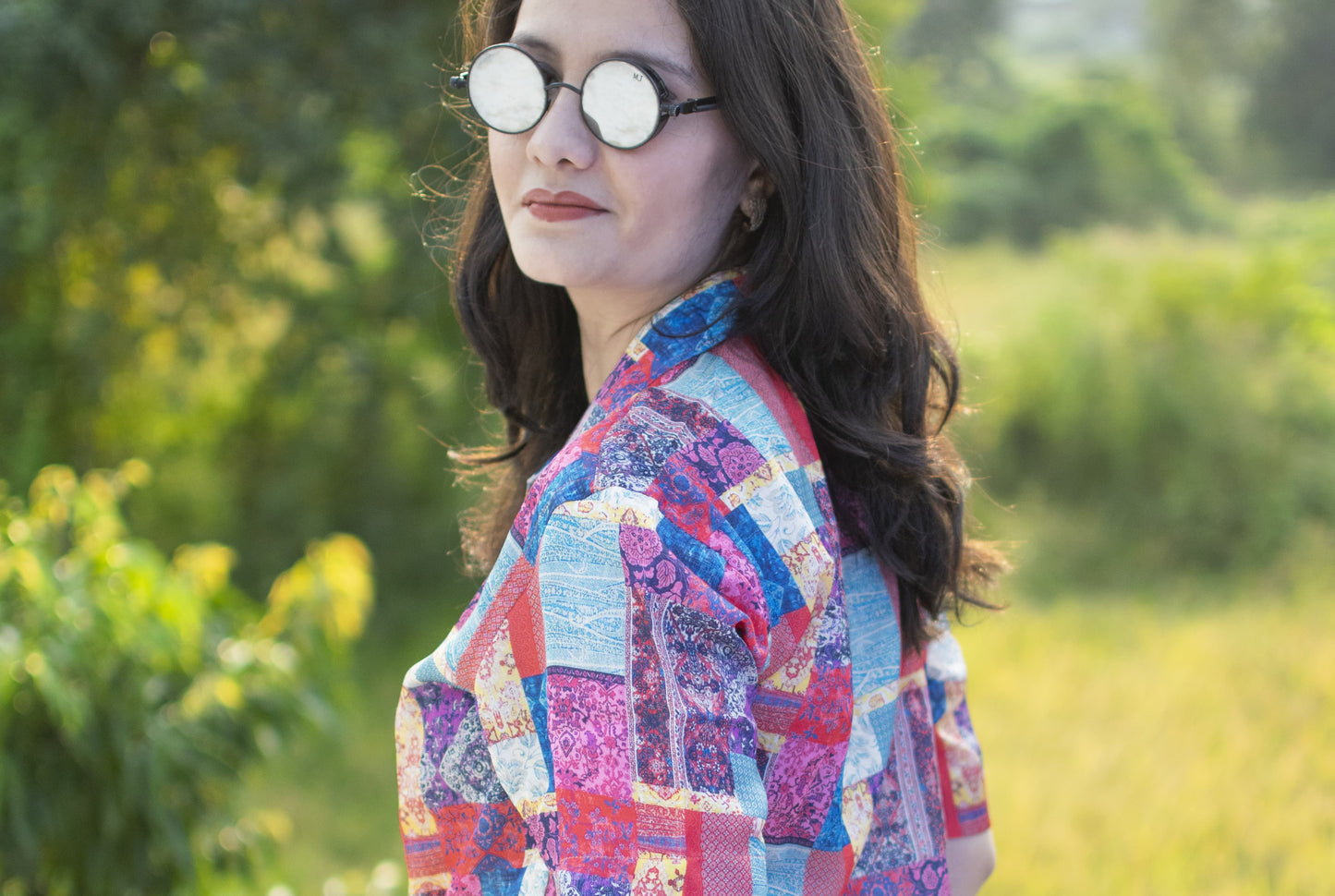 Boho Breeze Patchwork Shirt