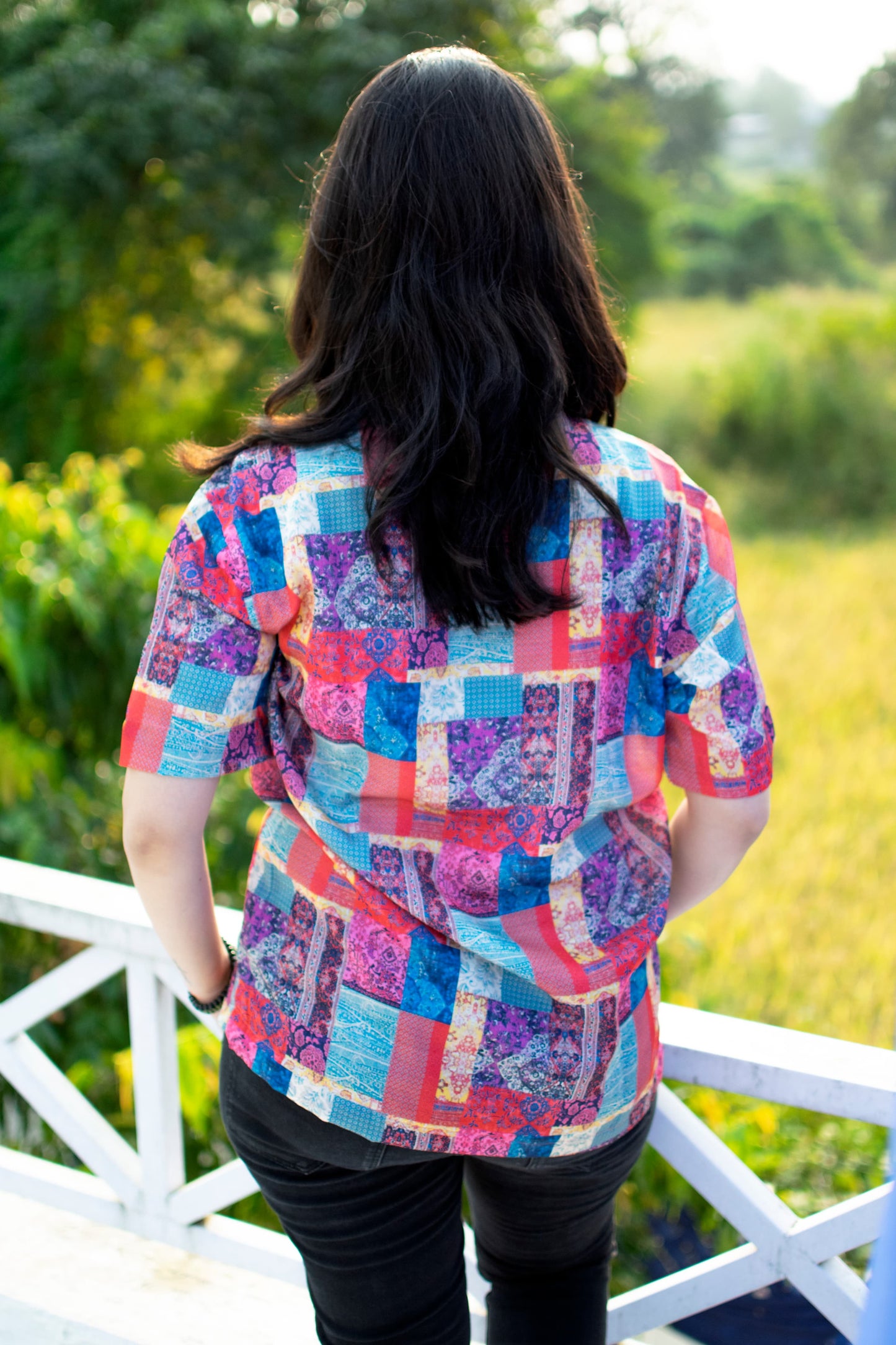 Boho Breeze Patchwork Shirt