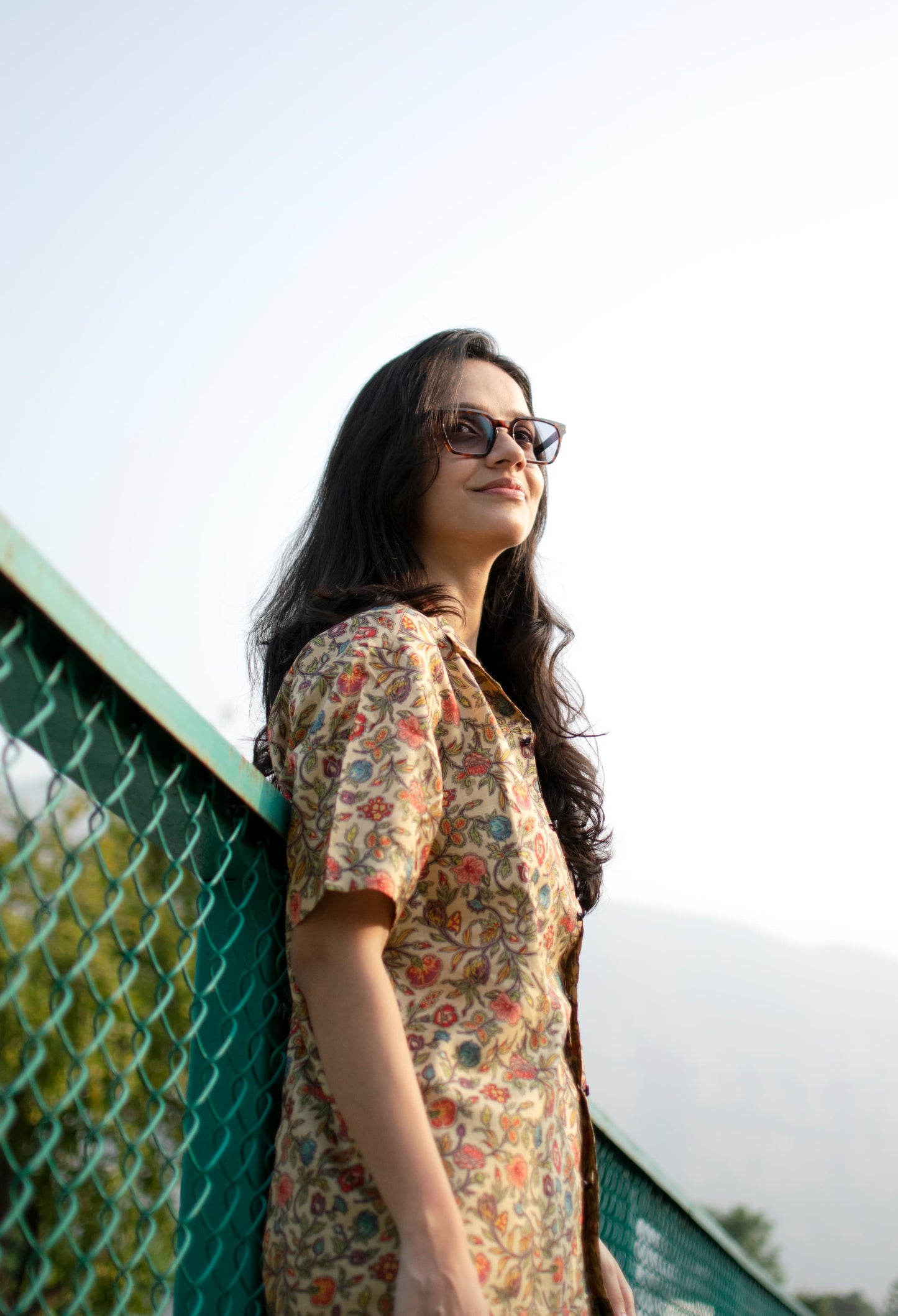 Floral Whisper Khadi Silk Shirt – Garden Serenity Escape