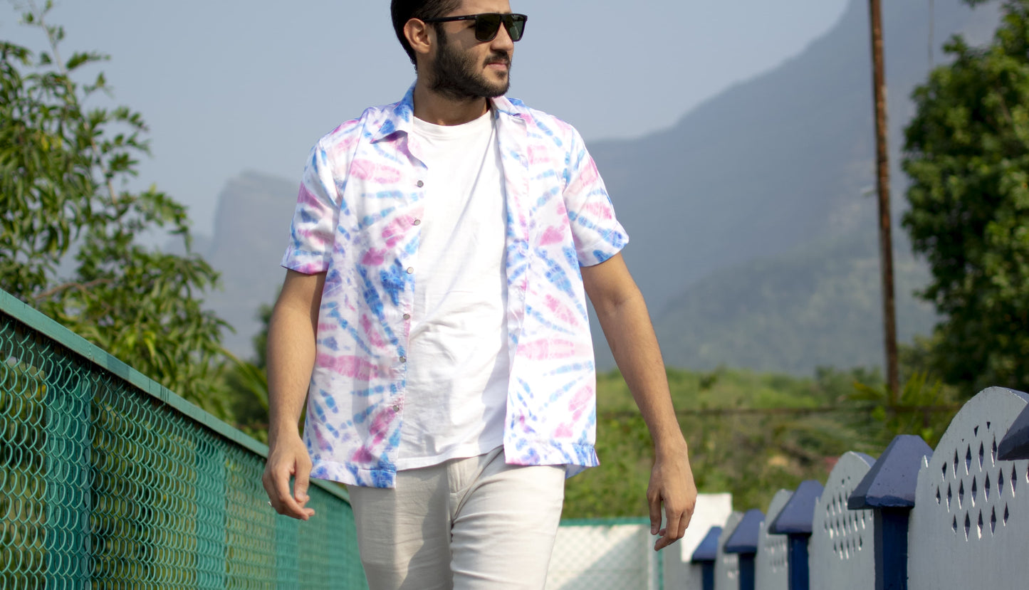 Men’s Casual Tie-Dye Shirt