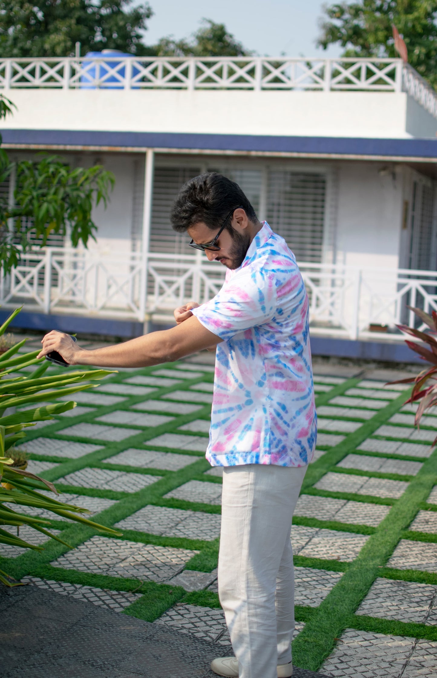 Men’s Casual Tie-Dye Shirt