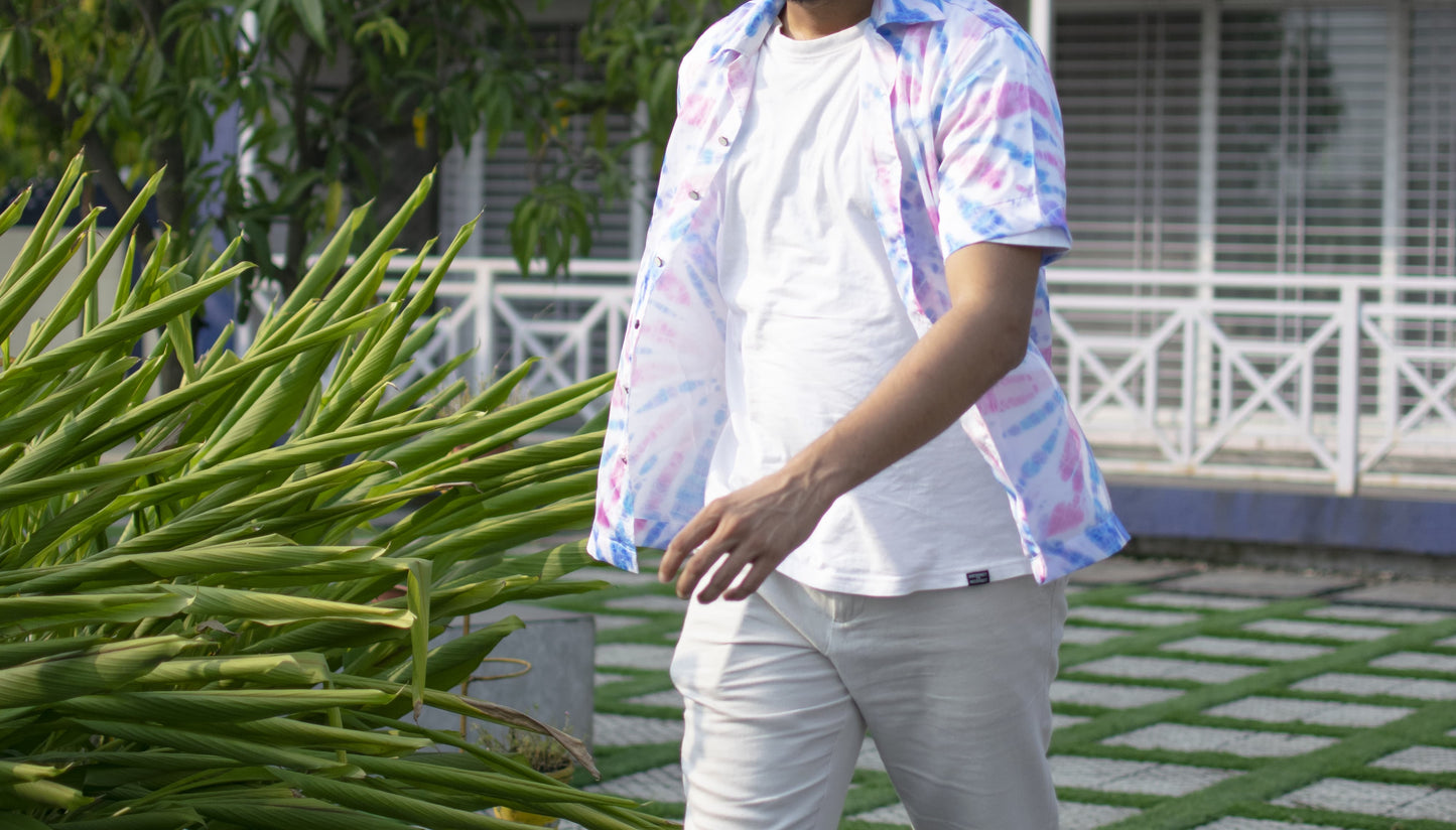 Men’s Casual Tie-Dye Shirt