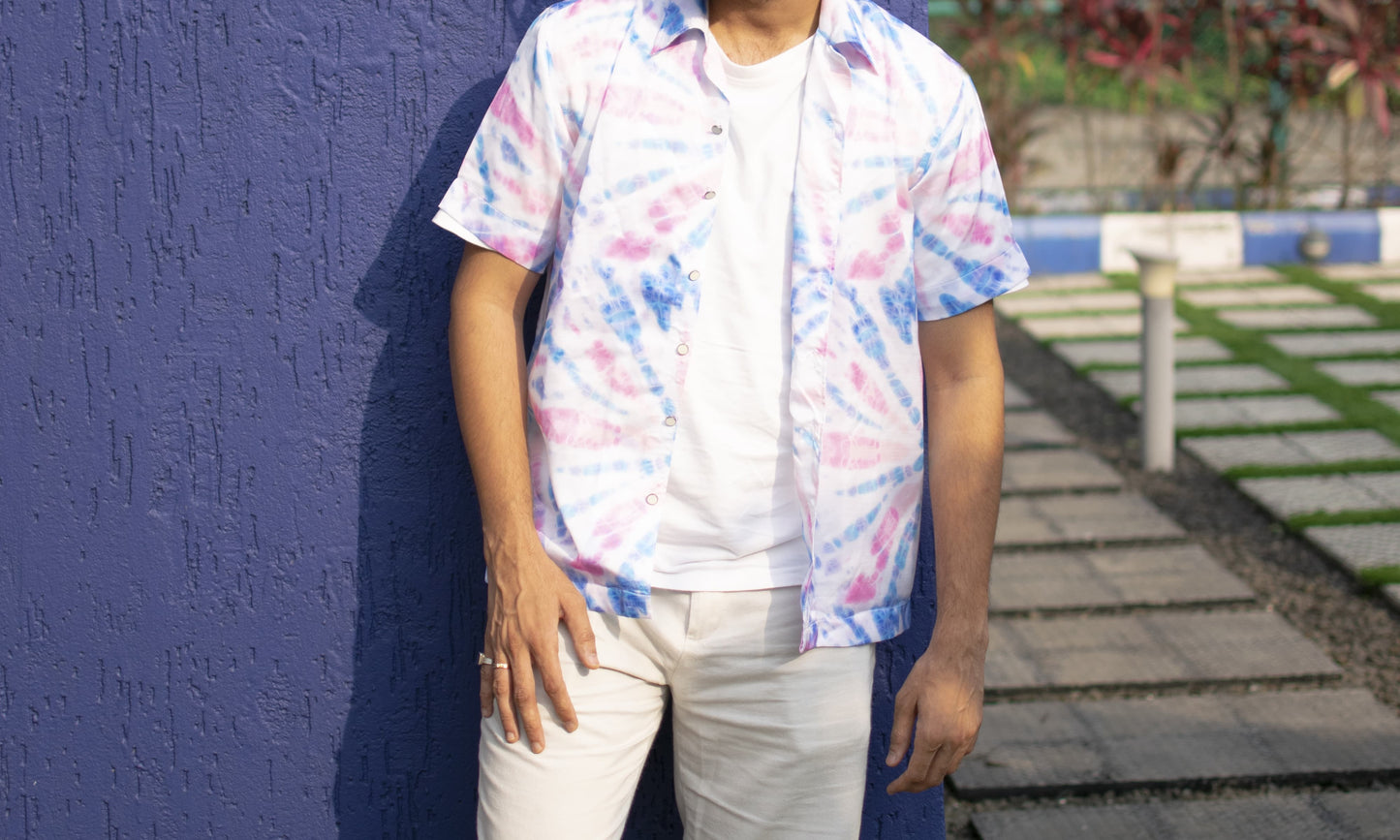 Men’s Casual Tie-Dye Shirt