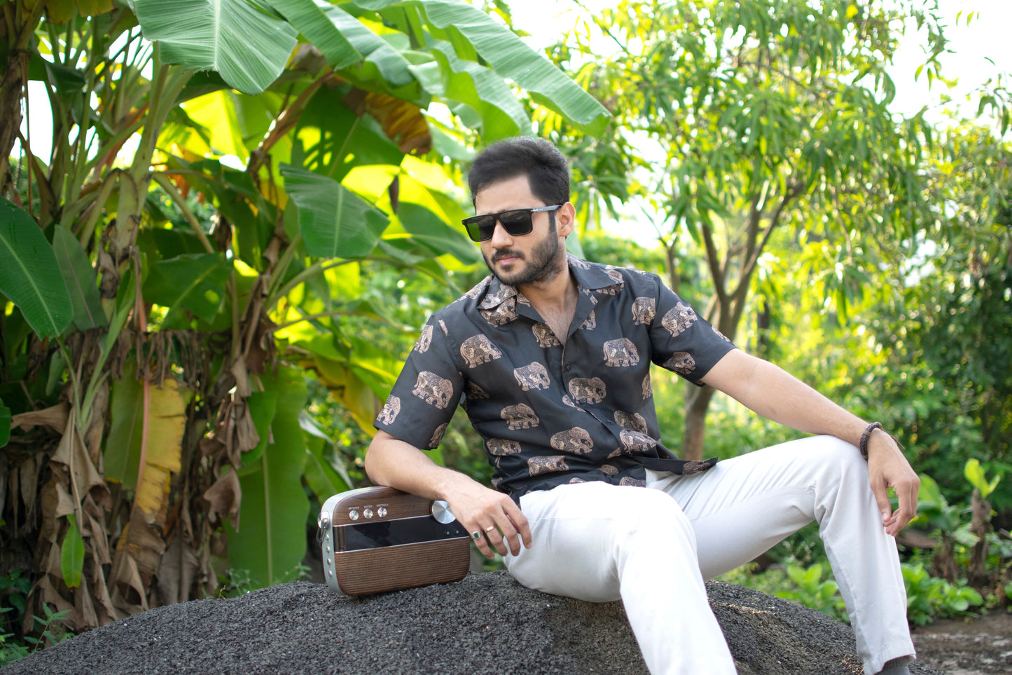 Elephant Trail Khadi Silk Shirt – Heritage in Every Thread