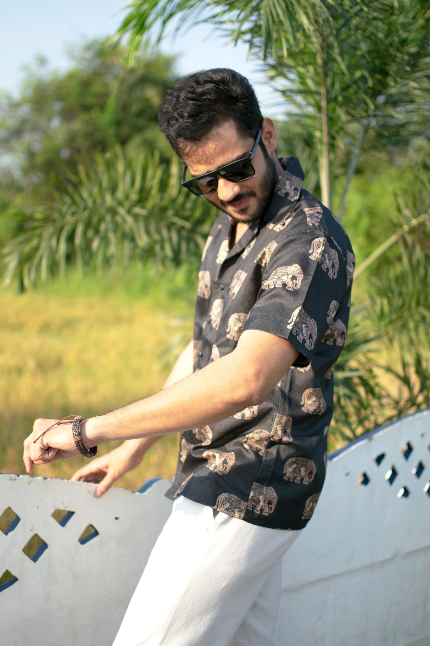 Elephant Trail Khadi Silk Shirt – Heritage in Every Thread