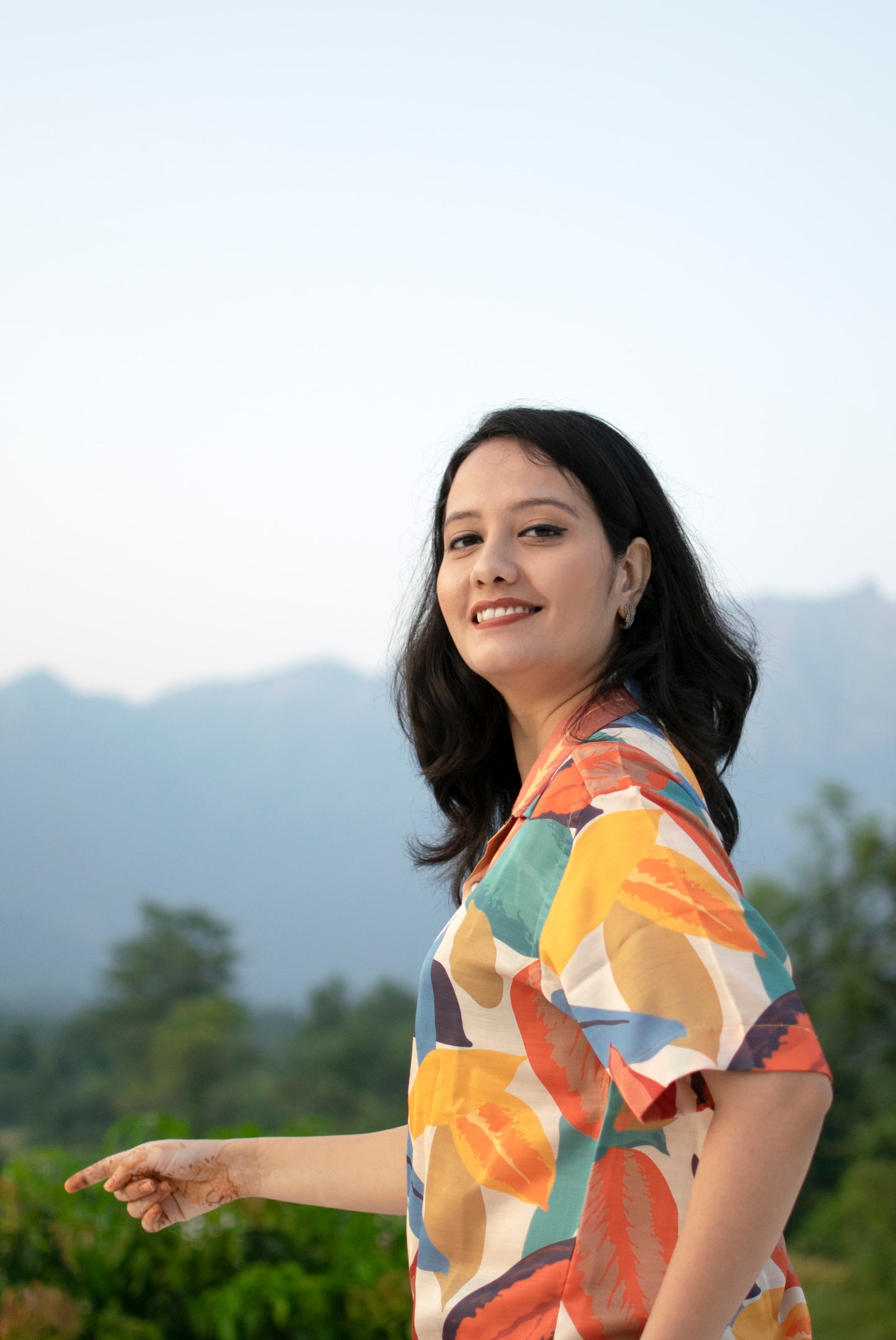 Tropical Breeze Printed Linen Silk Shirt