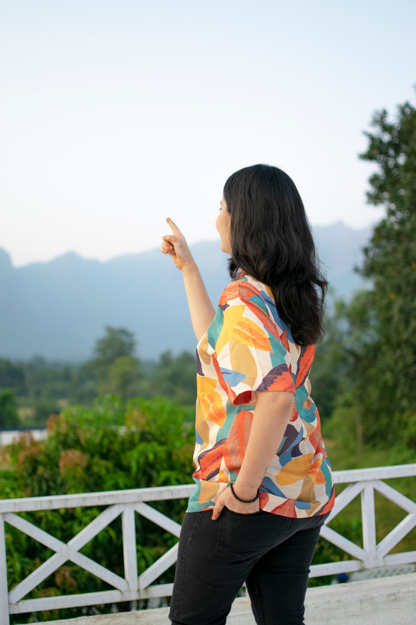 Tropical Breeze Printed Linen Silk Shirt