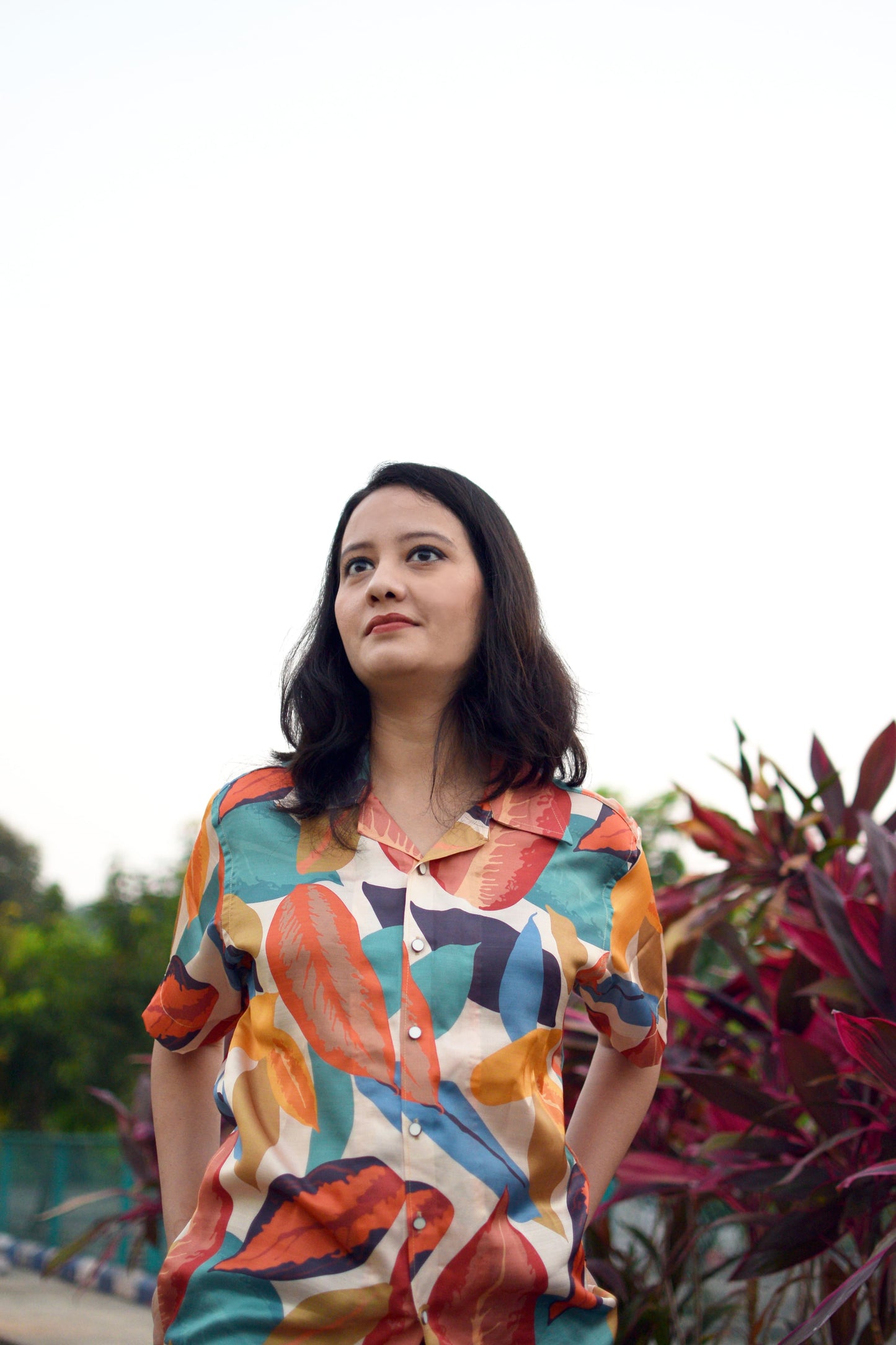 Tropical Breeze Printed Linen Silk Shirt