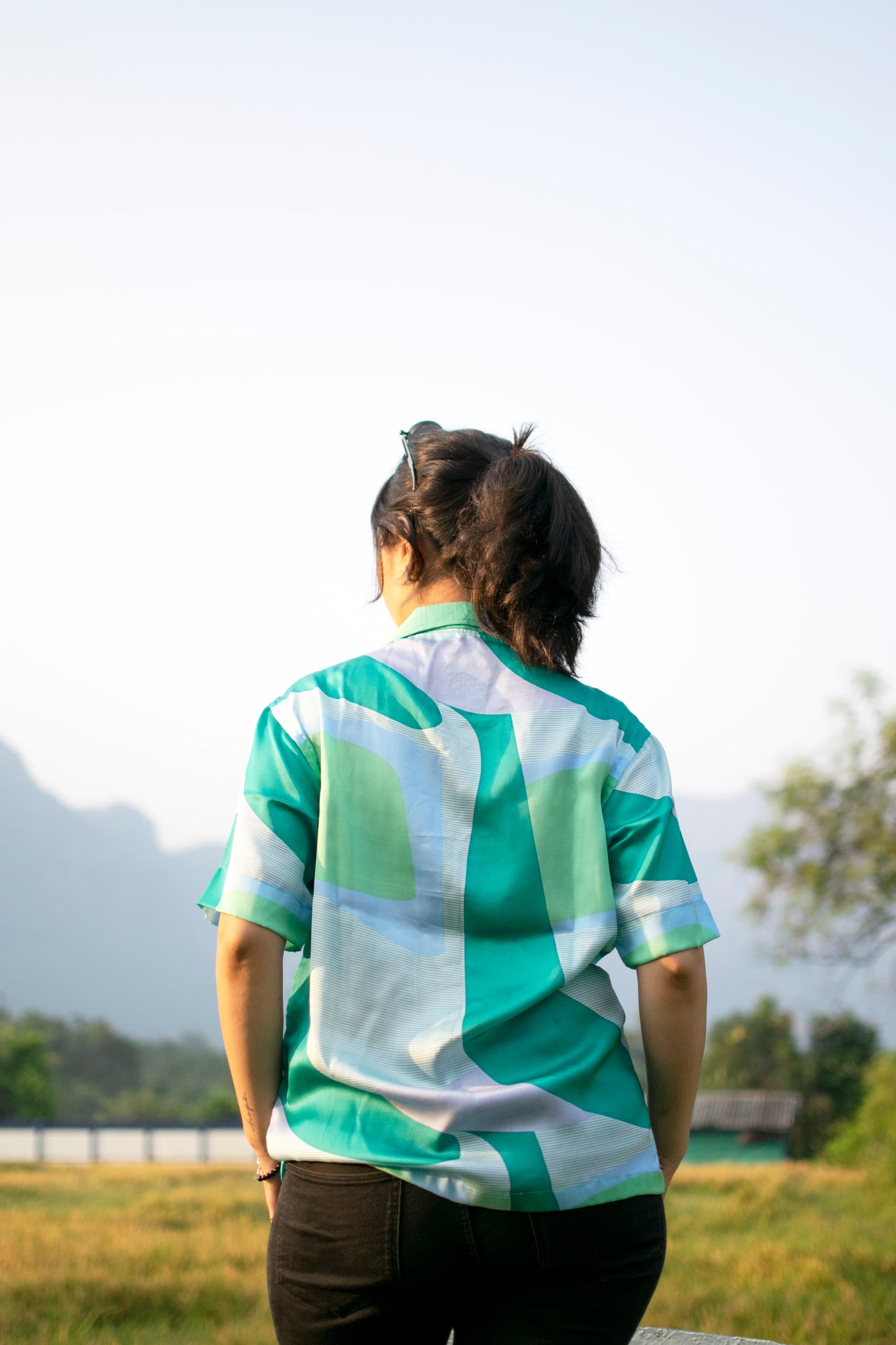 Aqua Drift Linen Silk Shirt – Breeze Edition