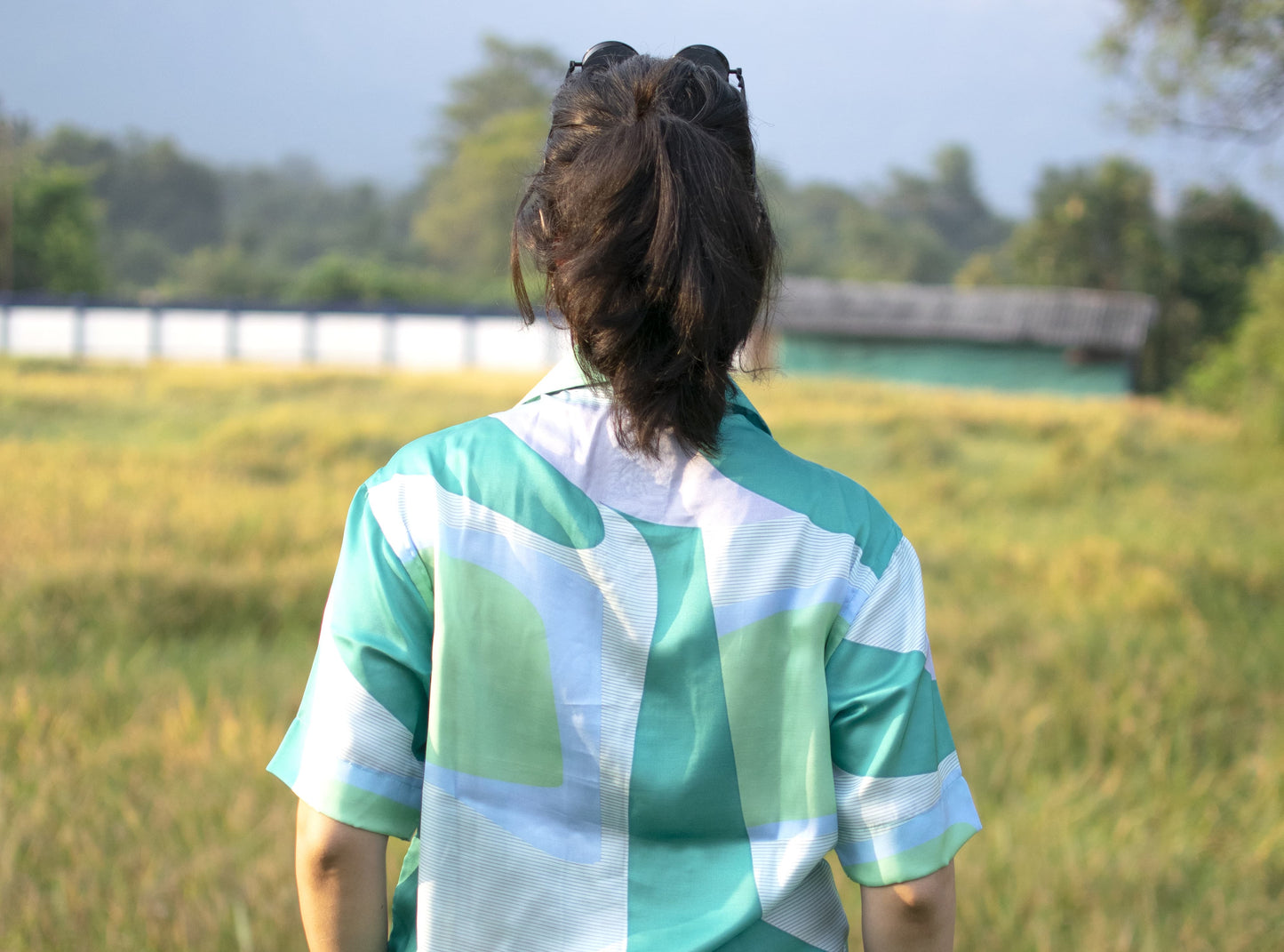 Aqua Drift Linen Silk Shirt – Breeze Edition