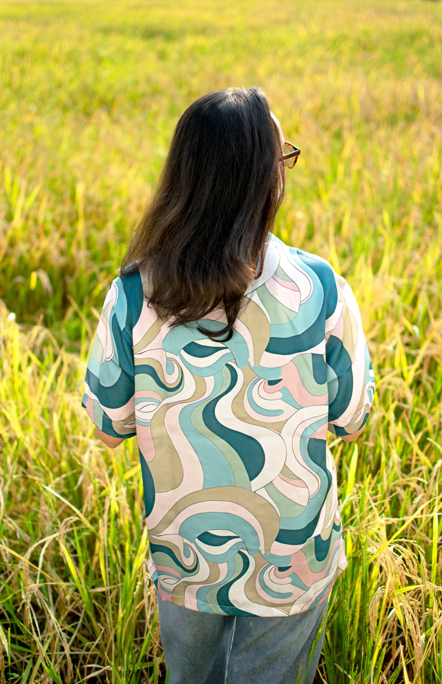 Coastal Bloom Linen Silk Shirt – Soft Horizons